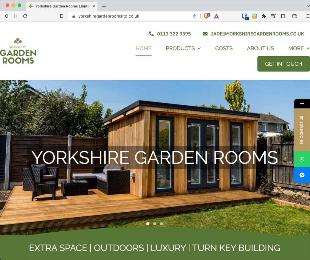 yorkshire garden rooms website